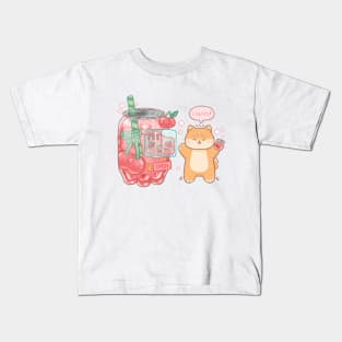 Cherry Soda Shiba Kids T-Shirt